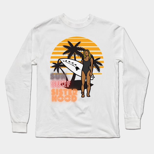 Surfing Sisterhood Long Sleeve T-Shirt by Hayden Mango Collective 